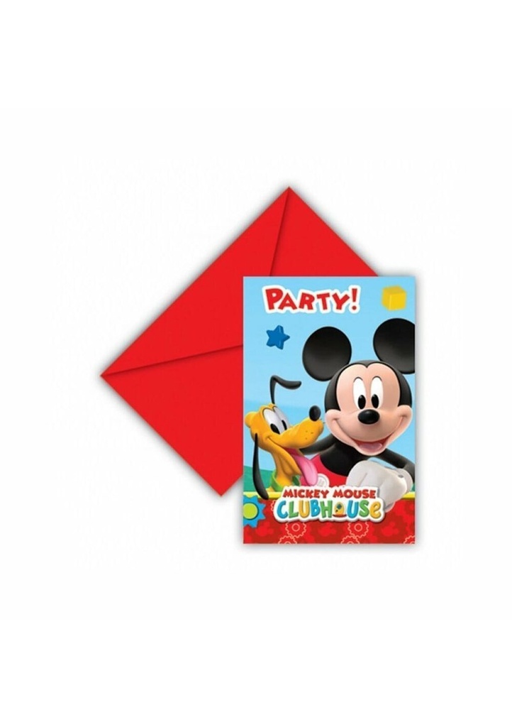 Playful Mickey Invitations & Envelopes  - 6pk