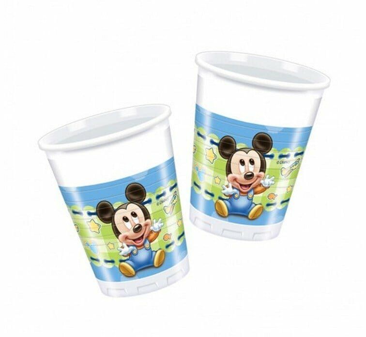 Baby Mickey Plastic Cups 200 ml  - 8pk