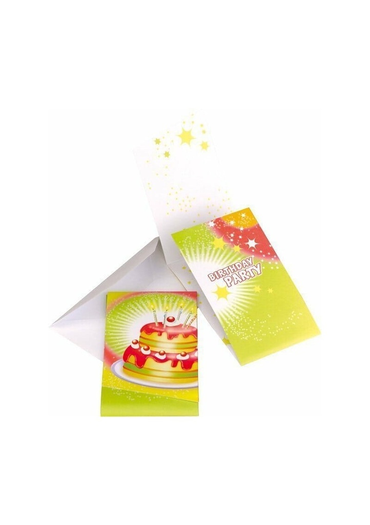 Invitations Happy Birthday - 5pk