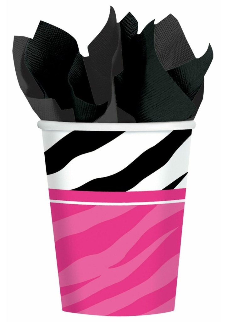 [583672] Zebra Paper Cups 266ml - 8pk