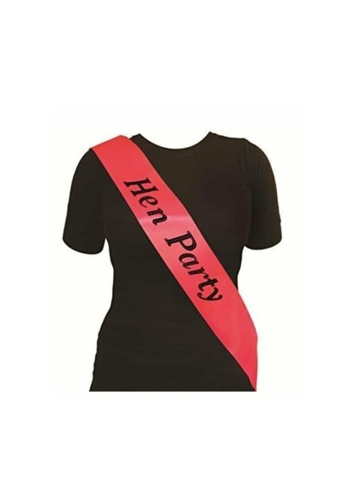 Sash Hen Party Red - One Size