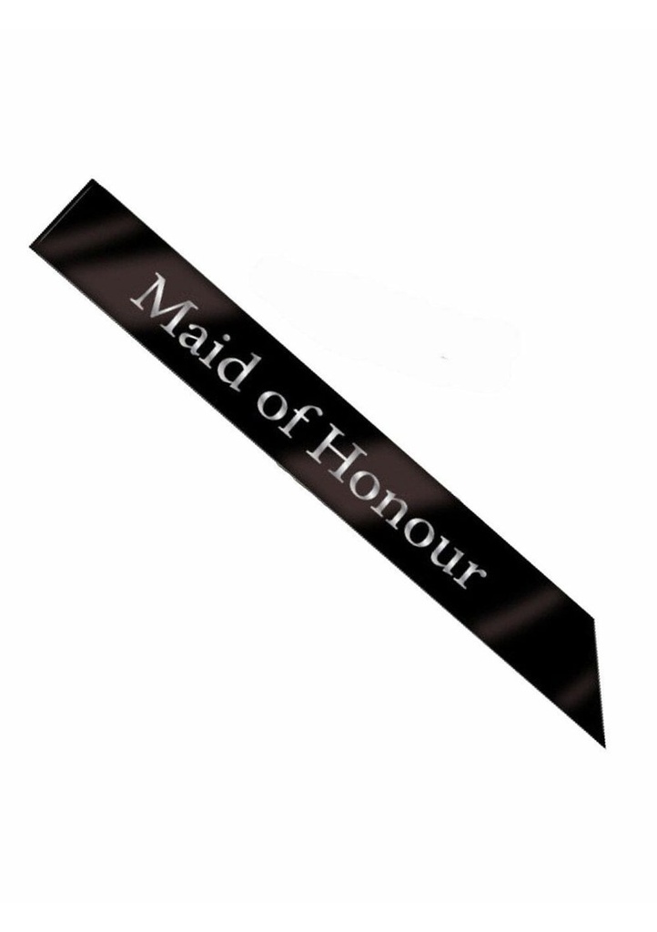 Sash Maid of Honour Black - One Size