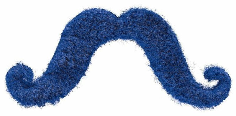 Blue Moustache Self Adhesive