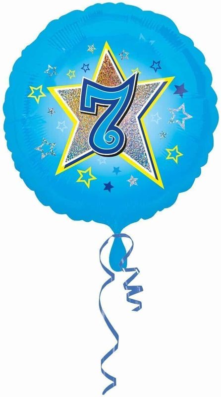 Blue Stars No. 7 Holographic (18'' Foil Balloon)