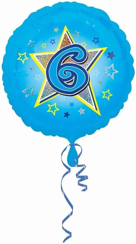 Blue Stars No. 6 Holographic (18'' Foil Balloon)
