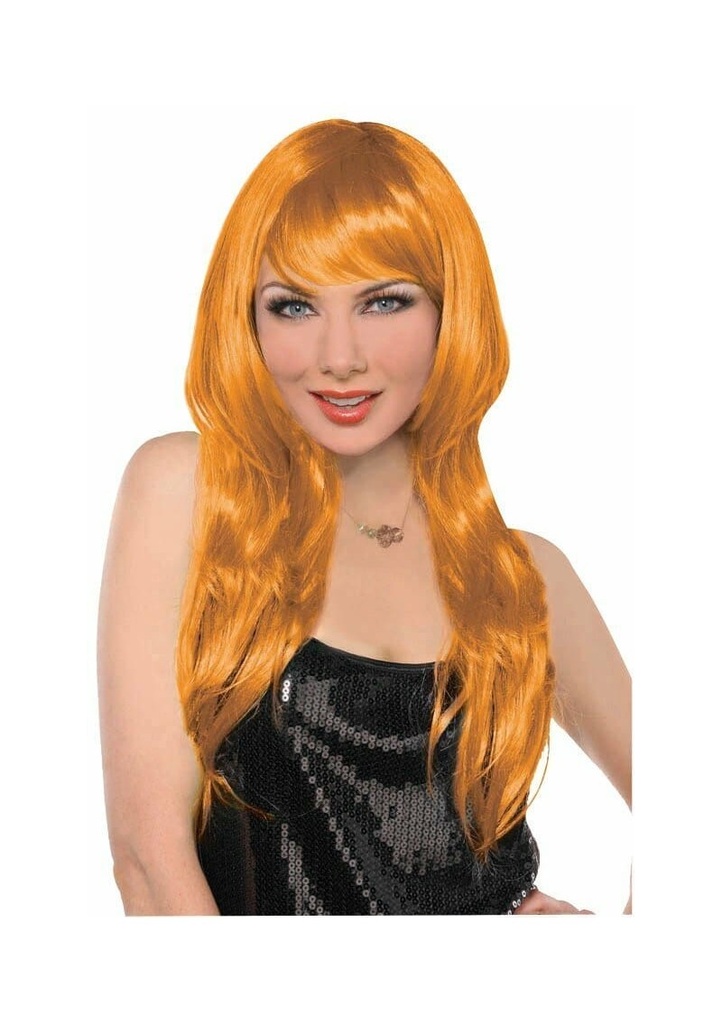 Orange Glamorous Wig - Adult One Size