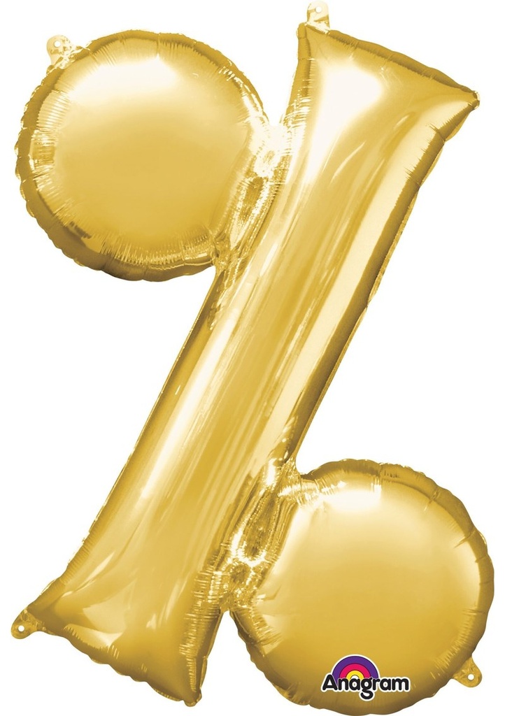 [3307101] Gold Letter " % " Foil Balloon 16''