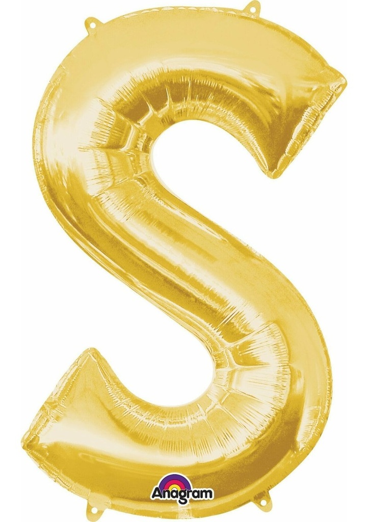 [3304901] Gold Letter " S " Foil Balloon 16''