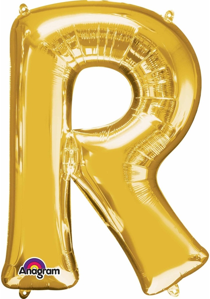 [3304701] Gold Letter " R " Foil Balloon 16''