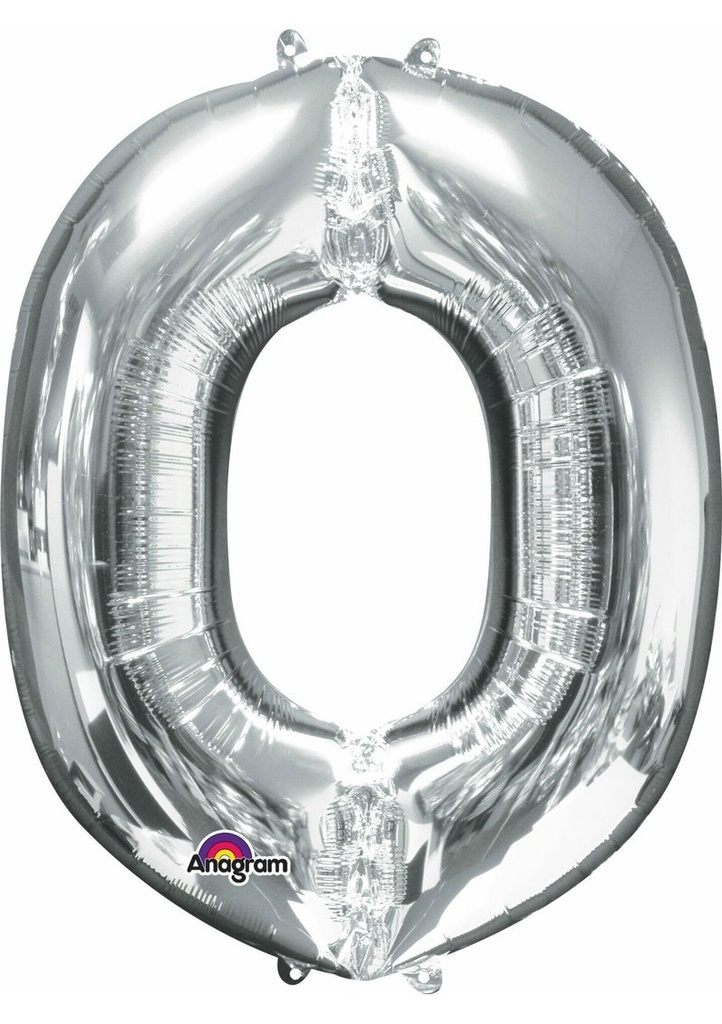 Silver Letter " O " Foil Balloon 16''