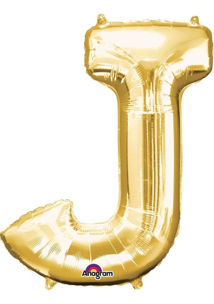 [3303101] Gold Letter " J " Foil Balloon 16''