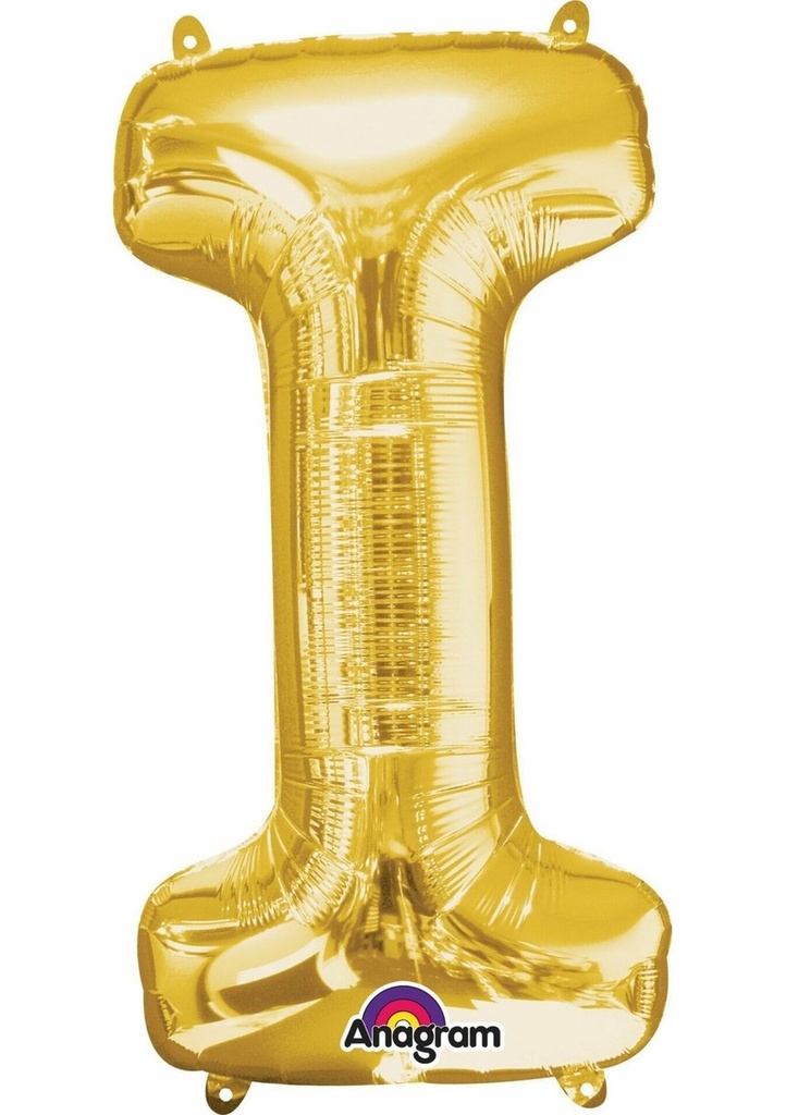 [3302901] Gold Letter " I " Foil Balloon 16''