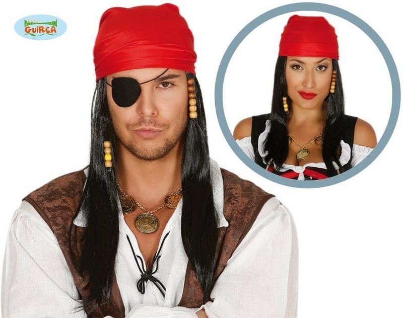 Black Pirate Wig (Pirata) - Adult One Size
