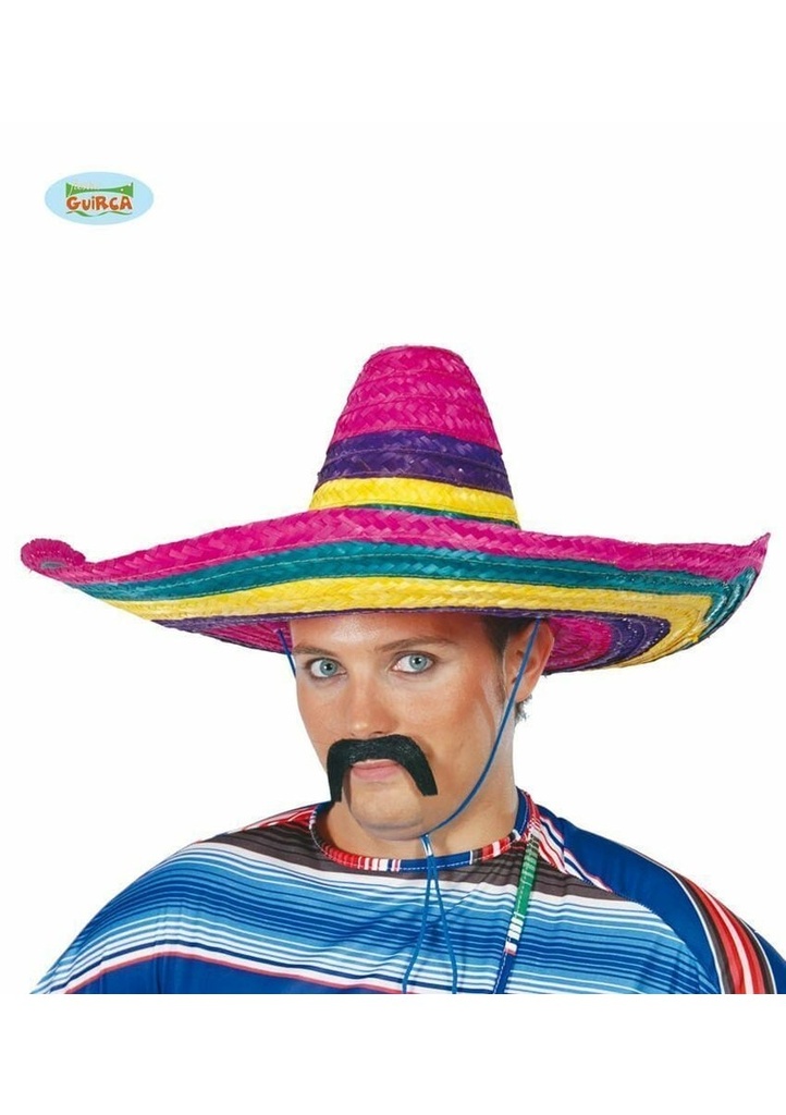 Mexican Coloured Hat (Sombrero Mejicano) - Adult One Size