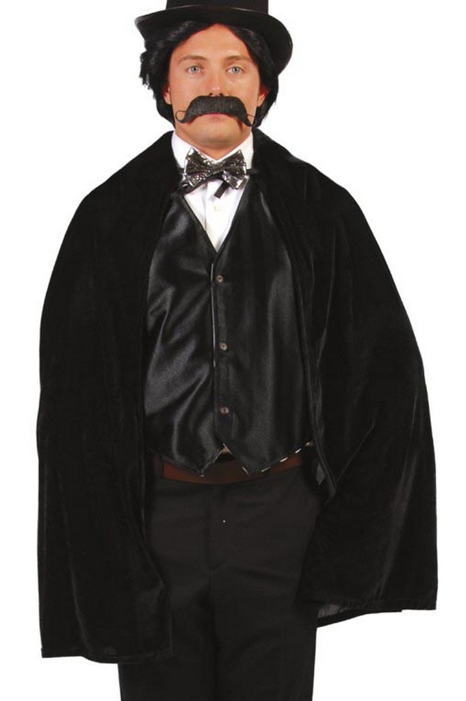 [18734] Black Velvet Cape 100cm