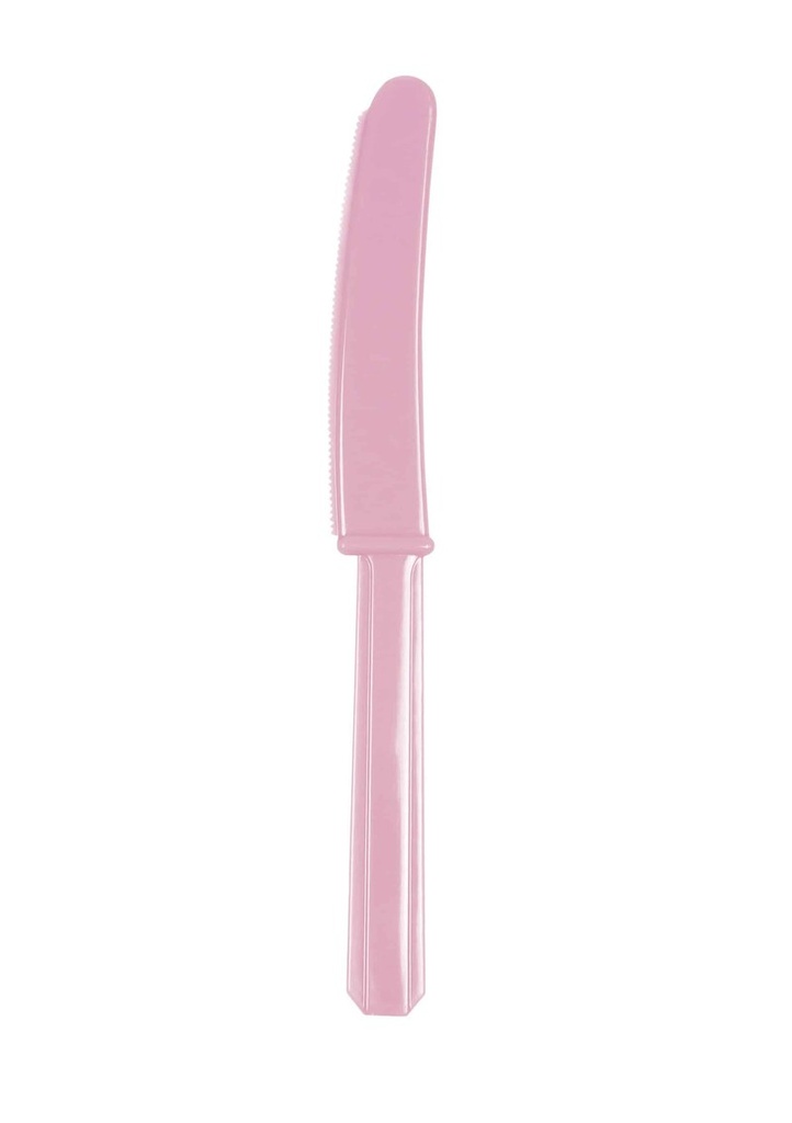 New Pink Reusable Plastic Knives - 10pk