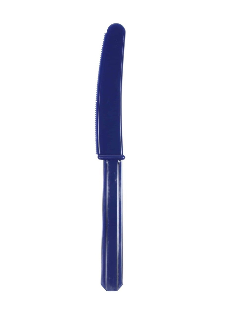 Navy Flag Blue Reusable Plastic Knives - 10pk