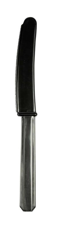 Black Reusable Plastic Knives - 10pk