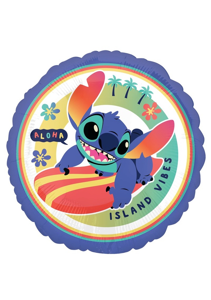 Stitch Standard Circle Foil Balloon 17" (42cm)