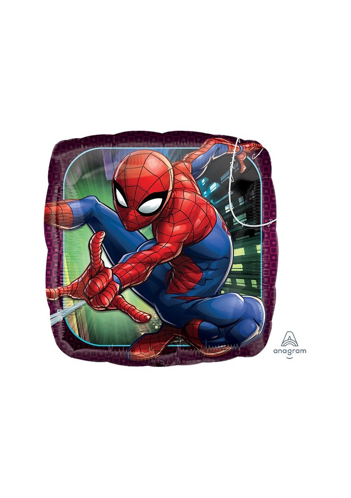 Spider-Man Animated Standard Square Foil Balloon 17" (42cm)