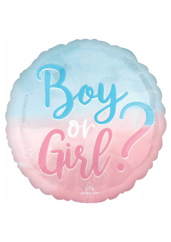 The Big Reveal Standard Circle Foil Balloon 17" (42cm)