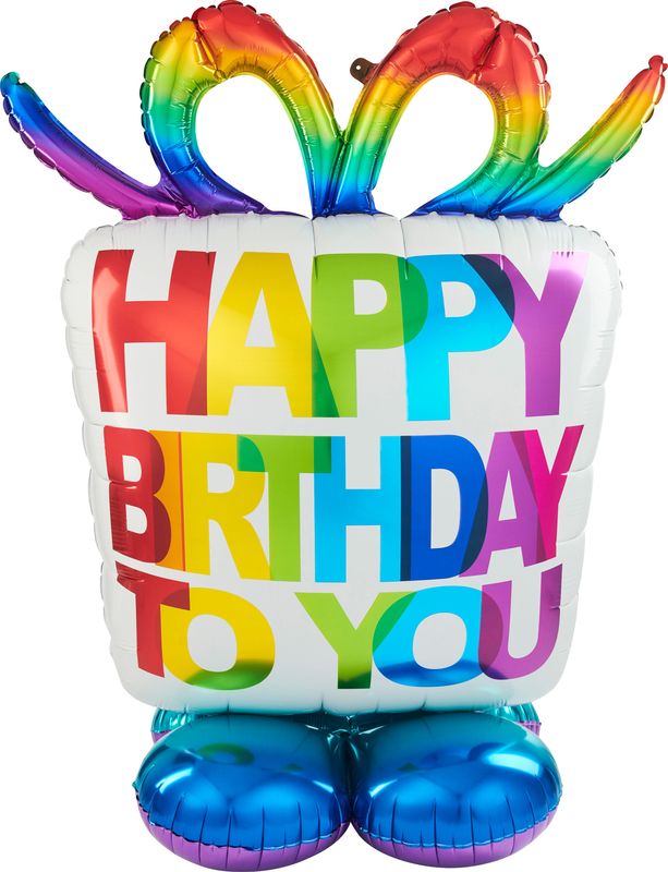 [4282911] Birthday Present Airloonz Foil Balloon - 96 x 127cm