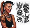 Punk Tattoo Sheet 14x30cm