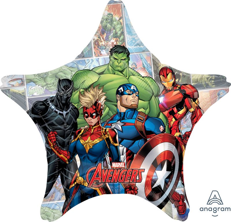[4071001] Avengers Marvel Powers Unite Jumbo Star Foil Balloon - 71 x 71cm