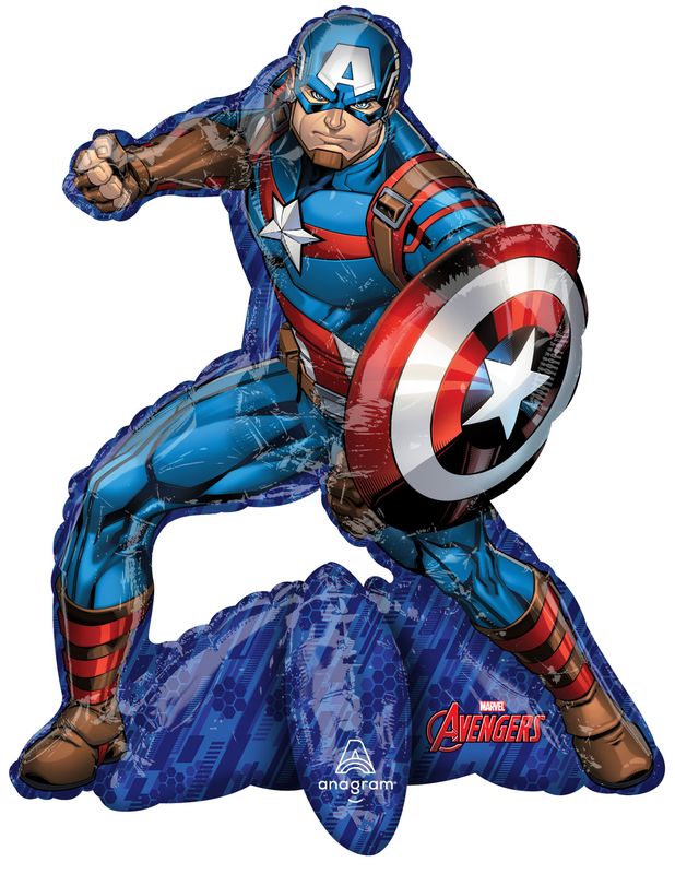 Avengers Captain America Air Fill Only Foil Balloon - 55 x 66cm