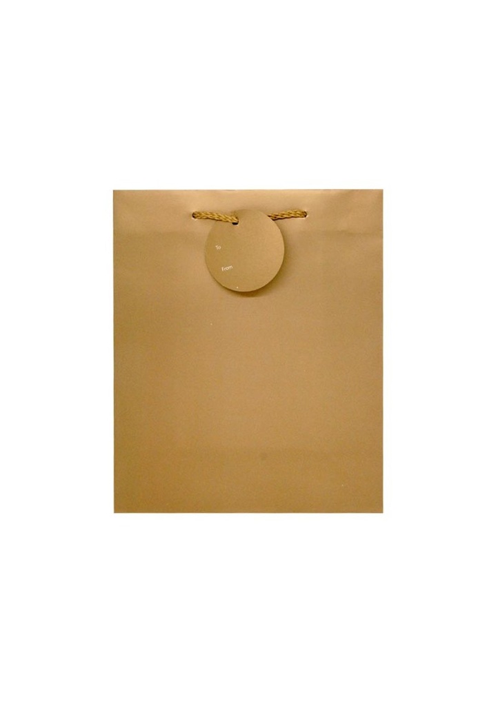 [03707] Gold Gift Bag 12x26x30 CM