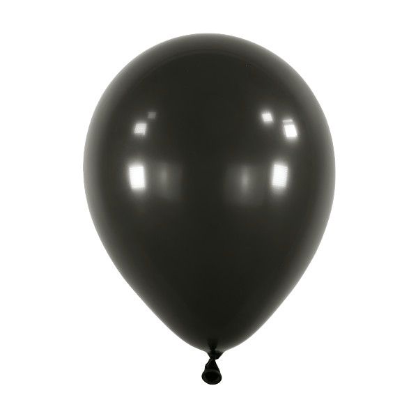 [4809875-1] Anagram Latex Balloon - Fashion Jet Black  5" RND - 1pc