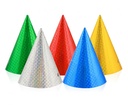Holographic Paper Hats Assorted Colours - 6pcs