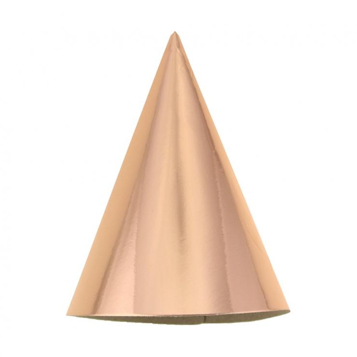 [PF-CRZ5] Party Hats B&C Metallic Rose Gold 5pcs