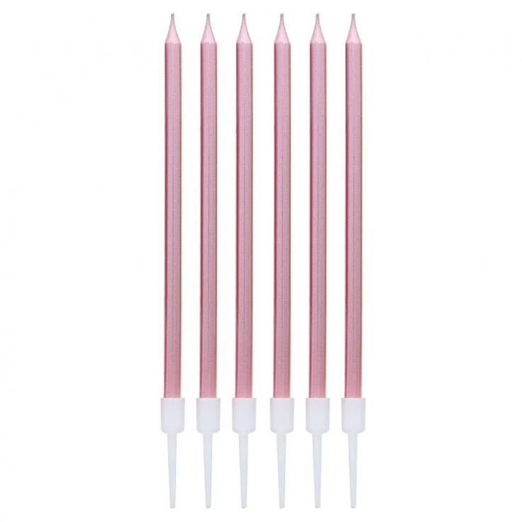 [BH-SMRZ] B&C Candles Metallic Rose Gold 11cm 6pcs