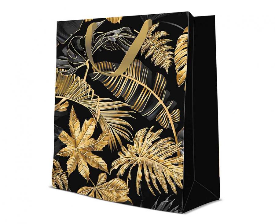 [AGB1023005] Paw Bag Premium Gold Leaves Large