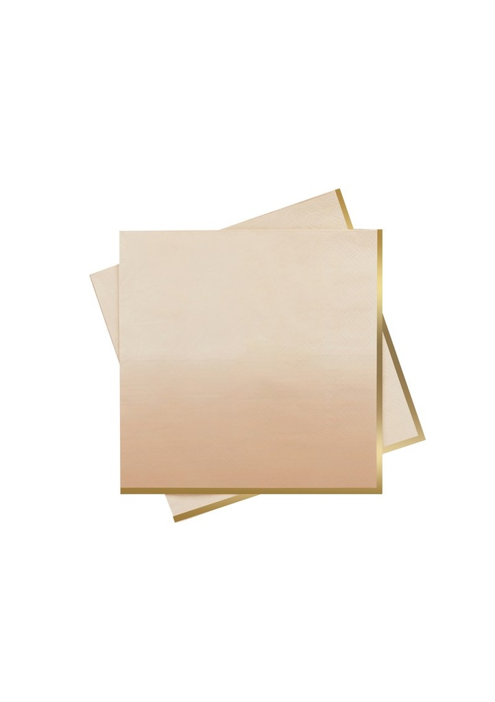 Gold & Peach Ombre Paper Napkins 16pk