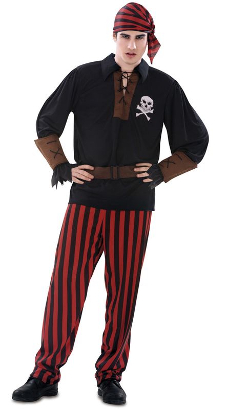 Bandana Pirate Man Costume – Adult Size XL