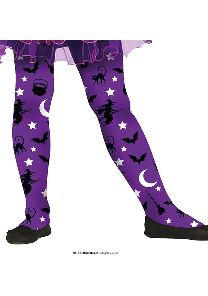 Purple Witch Tights – Age 7 to 12 Years