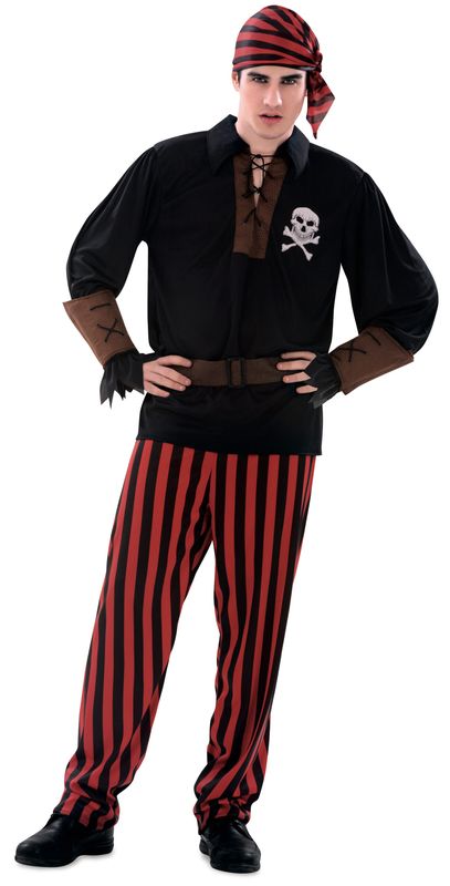Bandana Pirate Man Costume – Adult Size Medium / Large