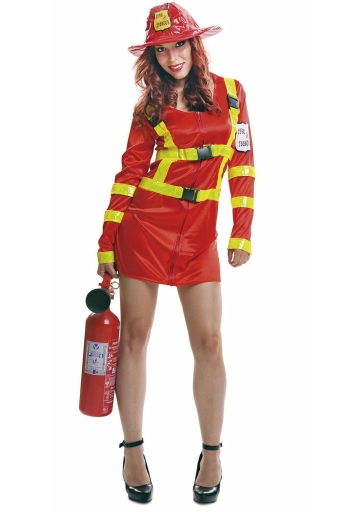Firewoman Firefighter Costume – Adult Size Medium / Large