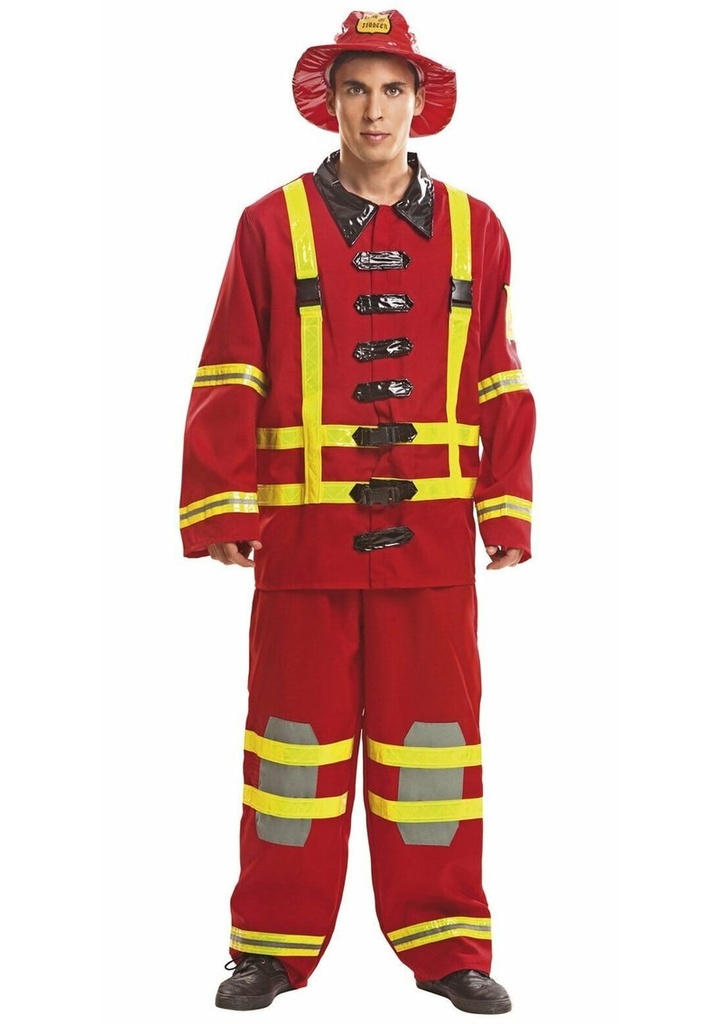 Fireman Firefighter Costume – Adult Size Medium / Large