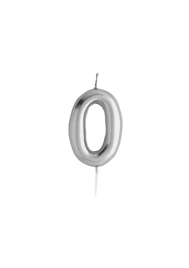 Silver No.0 Candle (H)84x(W)42mm