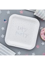 Iridescent Let's Party Paper Plates 8 pcs
