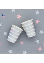 Iridescent Striped Paper Cups 8pk (75x95mm)