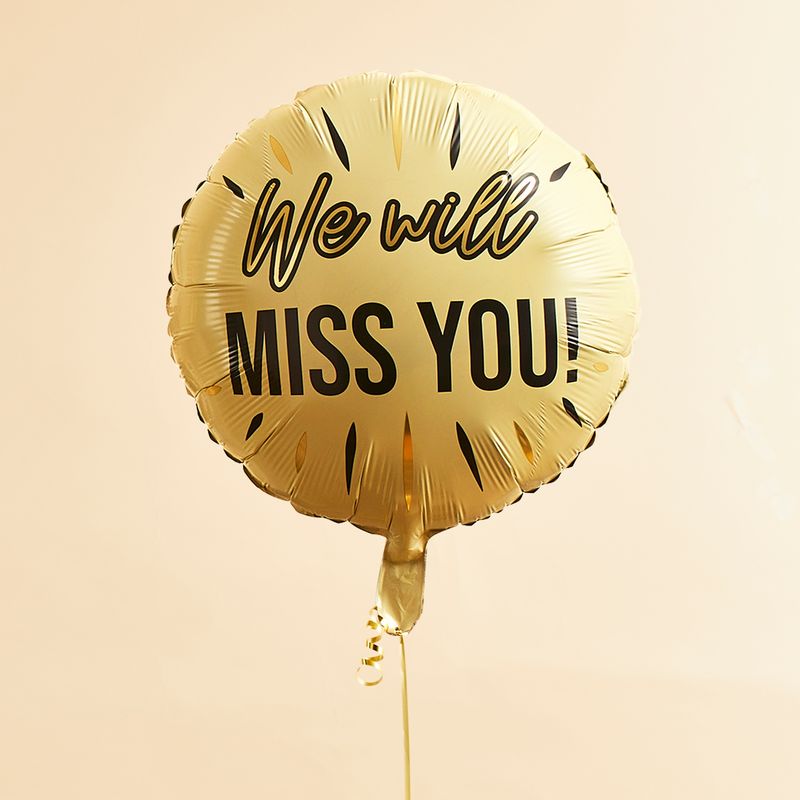 [HBHR105] Cream We Will Miss You! 22 Foil Balloon