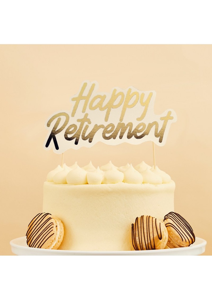 Happy Retirement Card Cake Topper