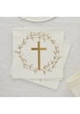 Gold Cross Paper Napkins 16 pcs