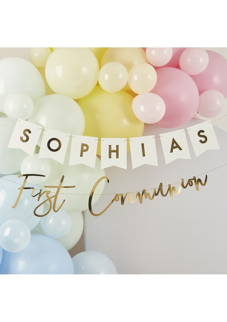 Gold Communion Personalised Banner 2M