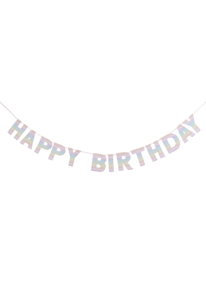 Eco Rainbow Happy Birthday Card Banner 2M