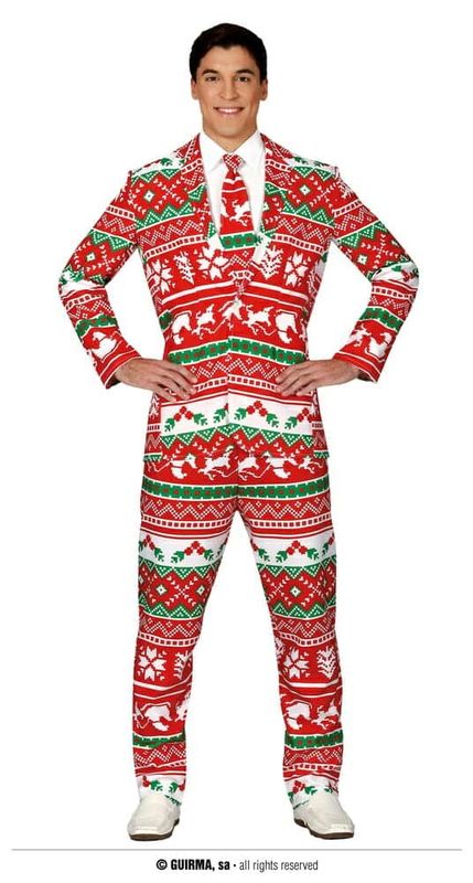 Christmas Greetings Men’s Suit – Adult Size Medium (48-50)